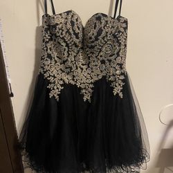 Black And Gold Homecoming Dress
