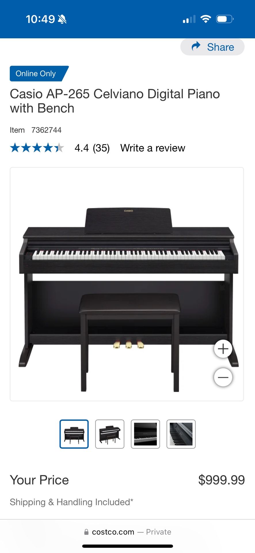 Casio AP-265 Celviano Digital Piano with Bench NEW !! βΌοΈπ₯π₯π¨ππΉπΉπΉ WE FINANCE !!! π¨π¨π₯π»π¨βπ»π²π±πΉοΈπΉοΈπΎπΎβΌοΈβΌοΈ TAKE IT HOME TODAY FOR ONLY $50