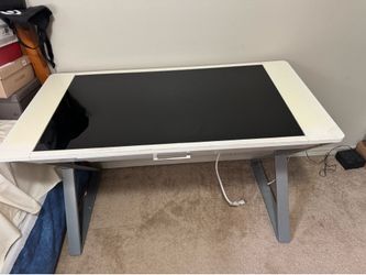 Tempered glass drawer office desk