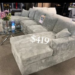 U Shape Sectional Sofa, Sectional Sofa With Double Chaise Brand New