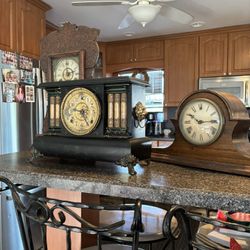 Turn Of Century Mantle Clocks All3 Need Adjustments 