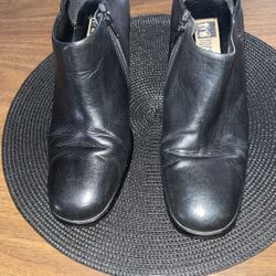 Booties/shoes - Women’s Size 11M, Black Leather, Used-good Condition 