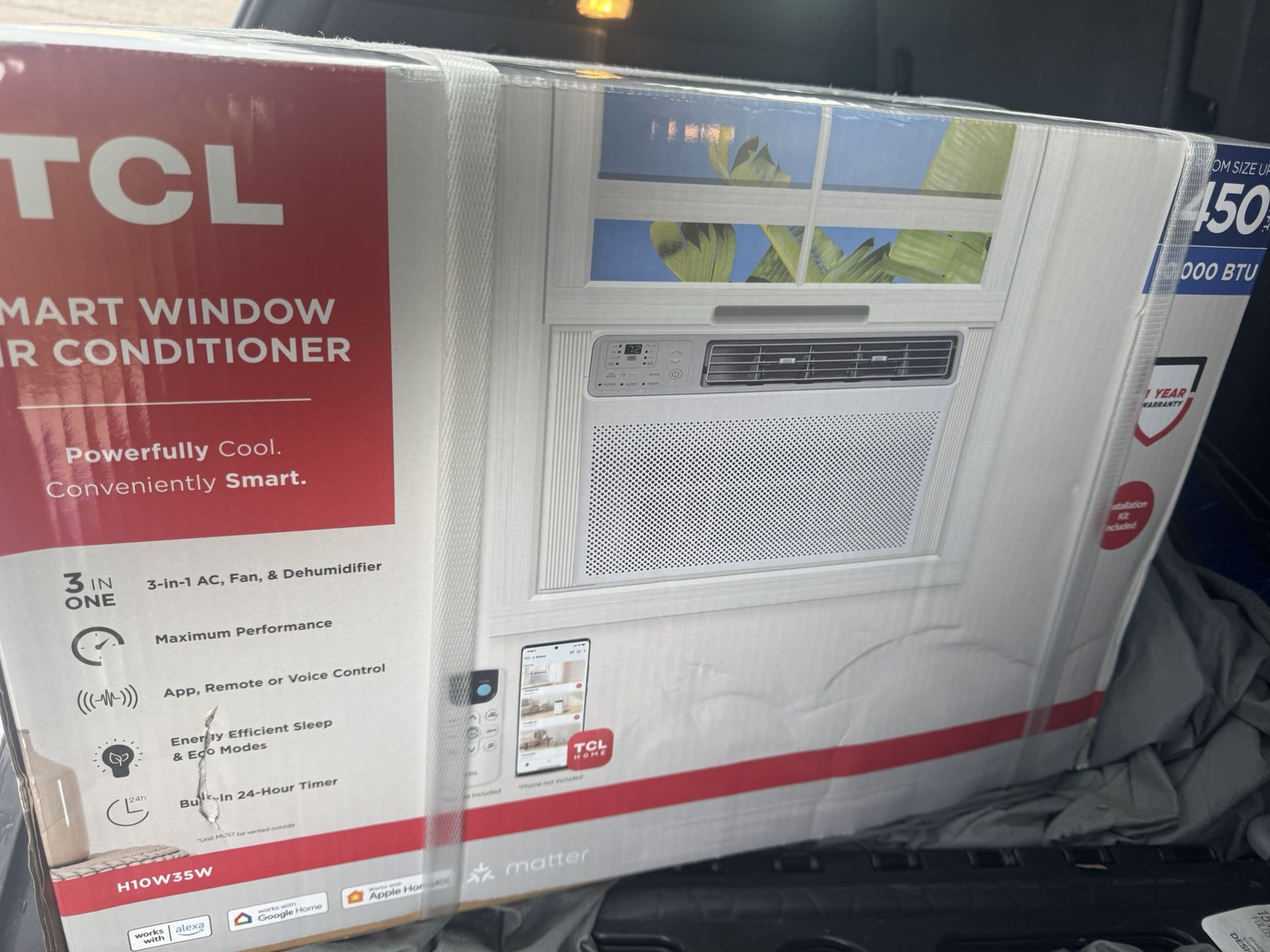 NEW TCL 10000 BTU Smart Window Air, Conditioner
