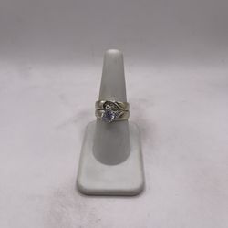 14kt Gold Engagement Style Ring Set w/ Heart Design