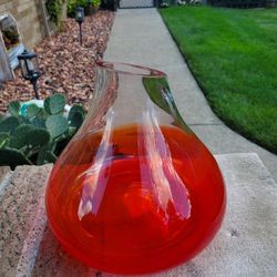 Heavy Glass  Vase  