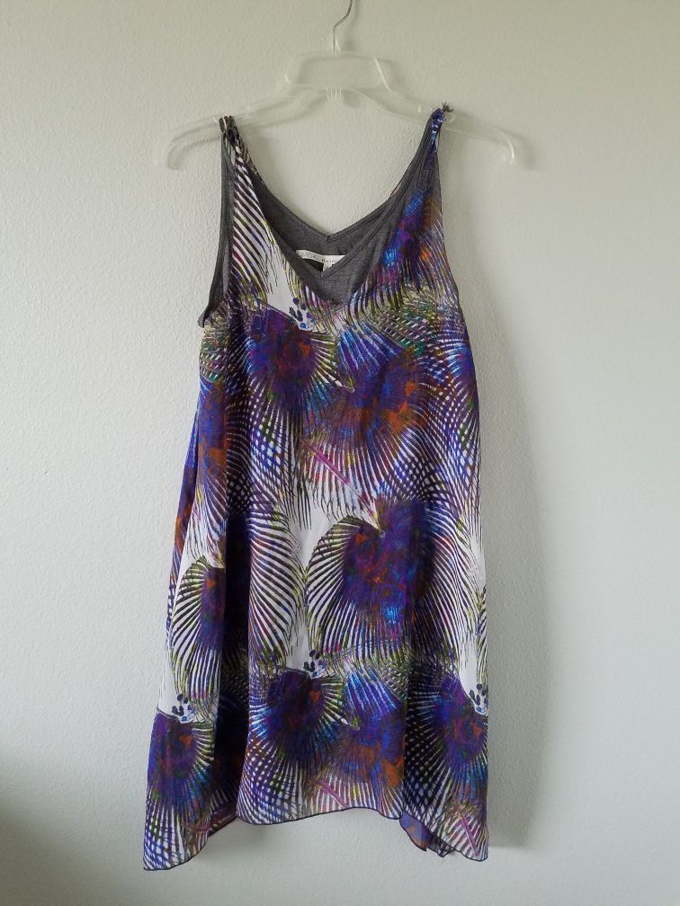 Peacock print dress