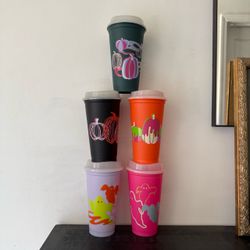Starbucks Halloween 2023 Glow-In-The-Dark Reusable Hot Cups (16oz) USED