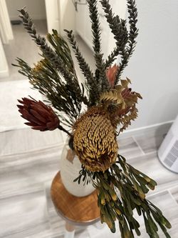 Cb2 Vase With Anthropologie Dried Flowers