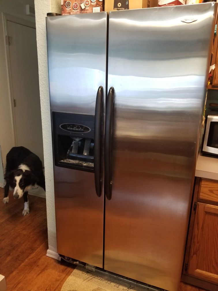 Maytag refrigerator and freezer.