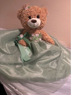 Sage green quincenera ball gown