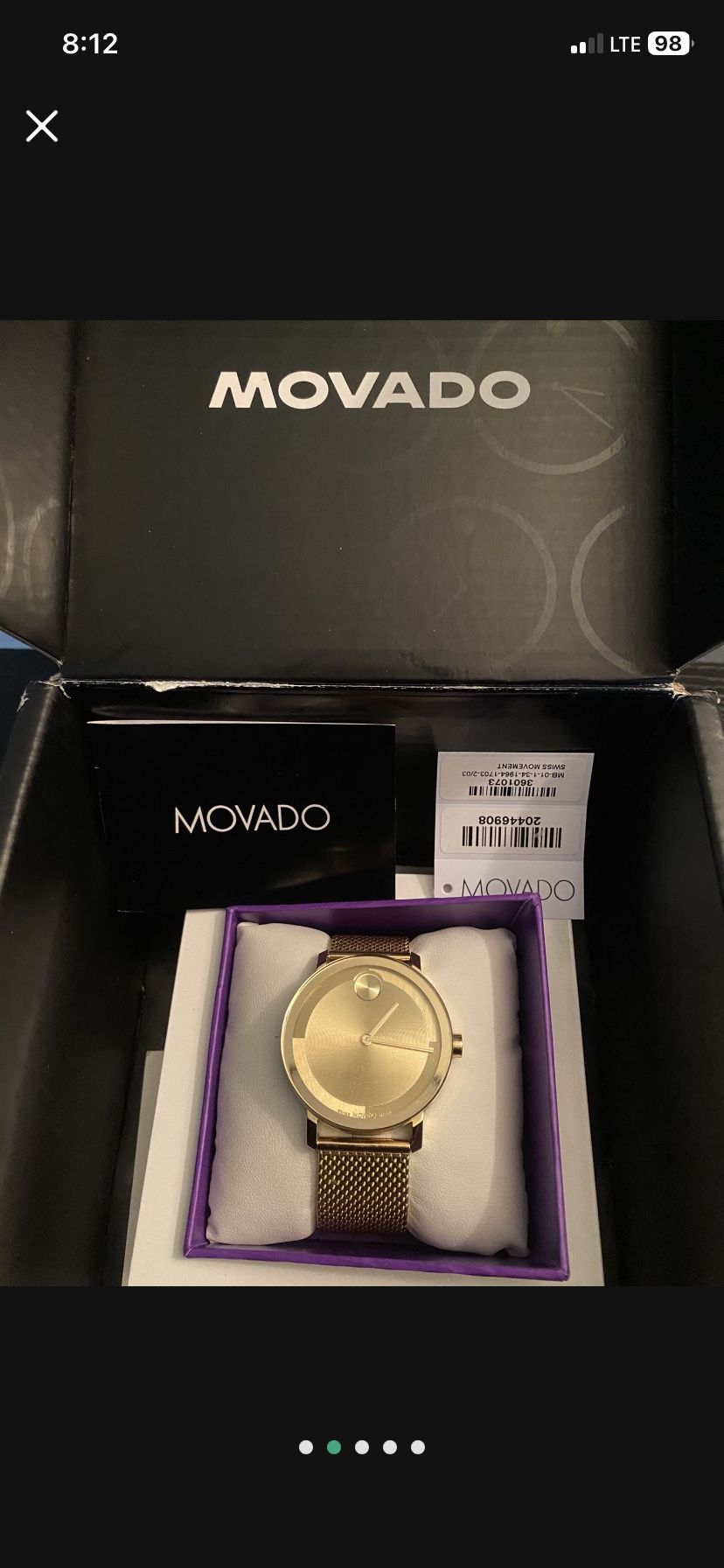 Movado Bold Men’s Gold Watch