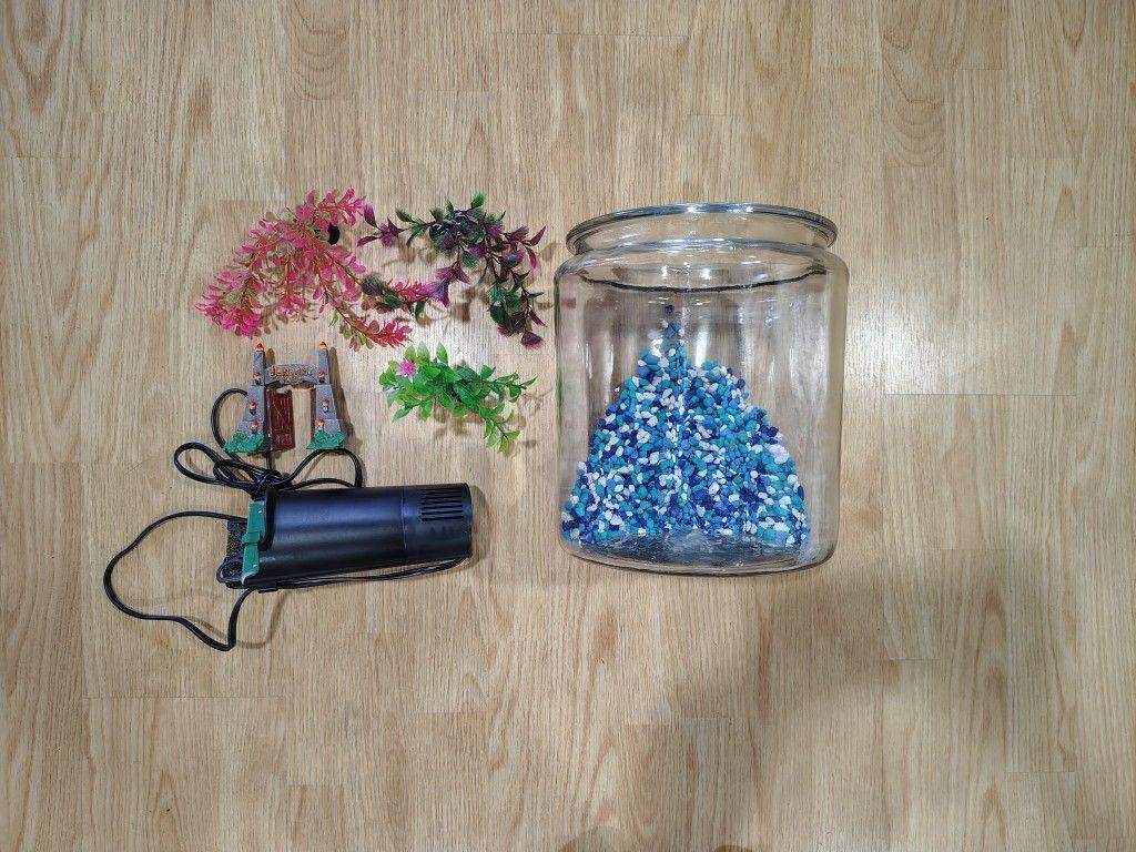 Glass Fish Tank With Water Filter