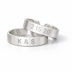 Custom Engraved Couples Initial Ring