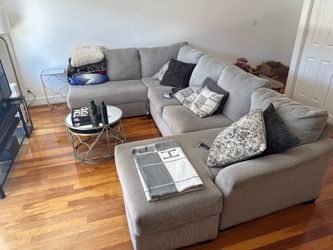 Gray sectional couch
