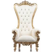 Gold And white Throne Chair
