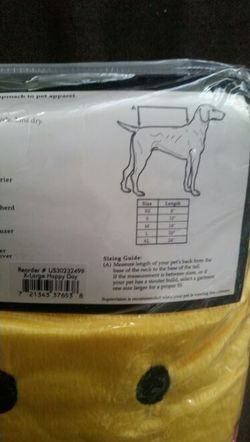 New dog HAPPY DAY Sun Sunshine Face Halloween Costume Pet Clothes, XL