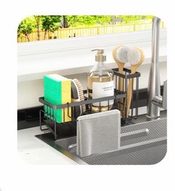 Sponge Holder & Sink Caddy Organizer - Rustproof Kitchen