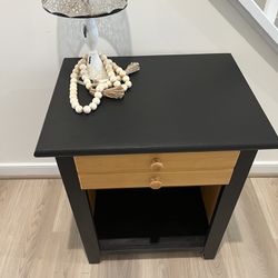 Beautiful Refurbished Black And Table With A Unique Spin
