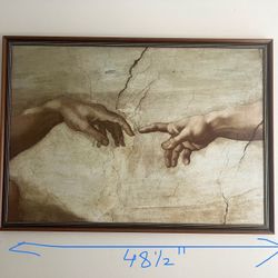 Hands of God & Adam Canvas