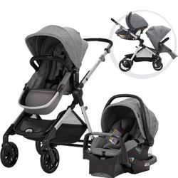 Evenflo Pivot Xpand Modular Travel System with SafeMax Infant Car Seat
