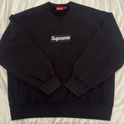 Supreme Washed Box Logo Crewneck 