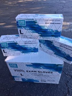 Dre health vinyl exam gloves large clear