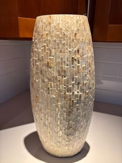 NWT 20.25” Mosaic Shell Vase