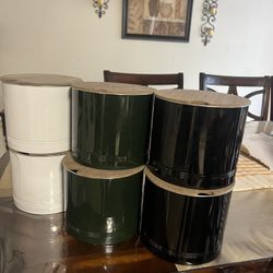 6 circular Metal Tins