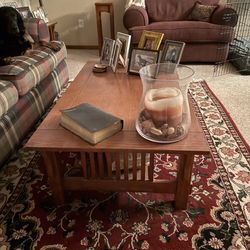 Mission style coffee table