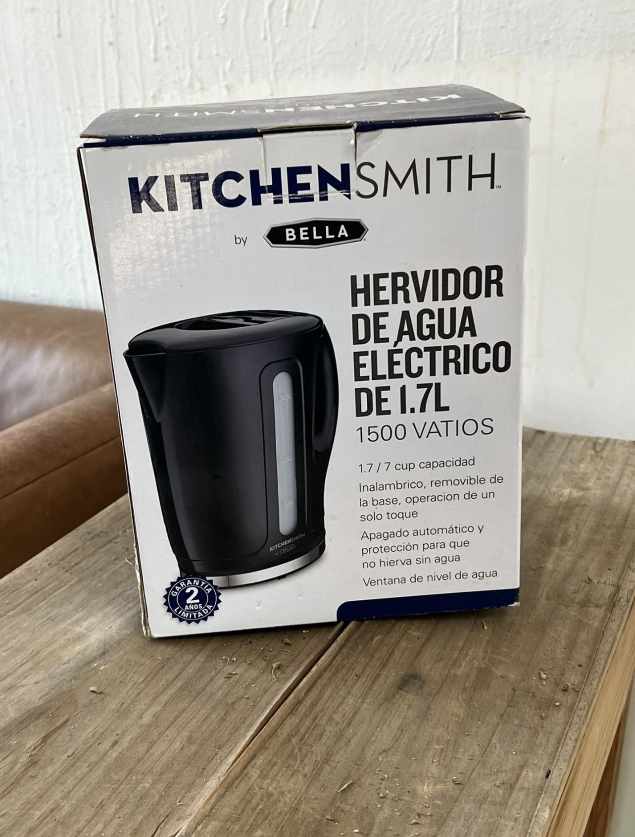 Kitchen Smith 1.7L Black Electric Kettle