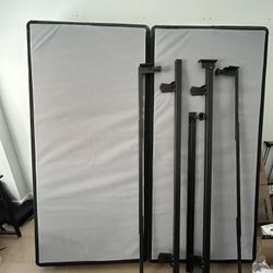 King size Bed Frame And Two Split Box Springs 