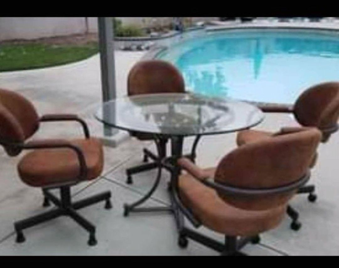 DAYTONA 5 PIECE OUTDOOR/INDOOR DINING SET LIME NEW