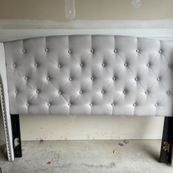 Queen Head Board. Padded Grey