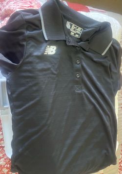 New Balance Women’s Black Performance Polo Shirt Size Medium Athletic Golf Workout