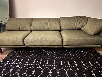 Green Burrow 3 seat Couch. Must go 2 weeks.