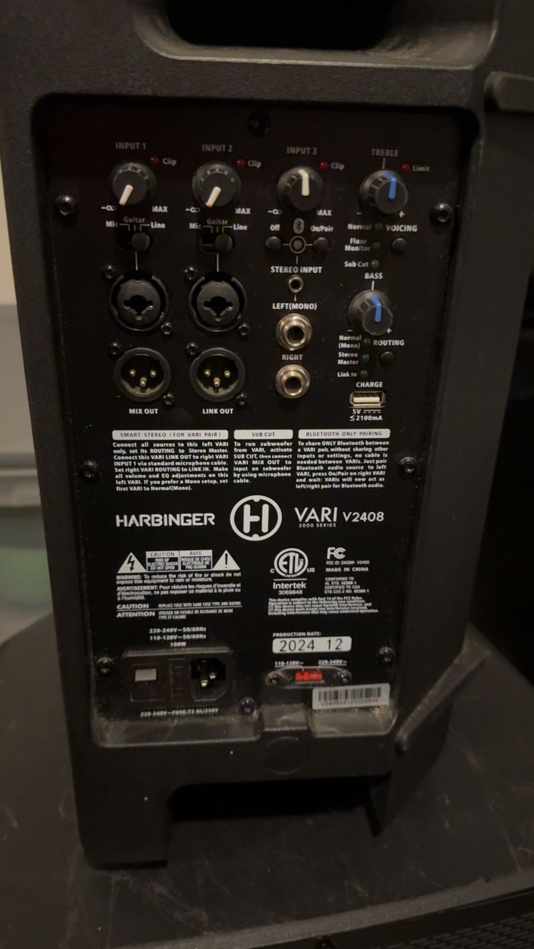 Harbinger 2408 Bluetooth speaker W/ Proline speaker stand