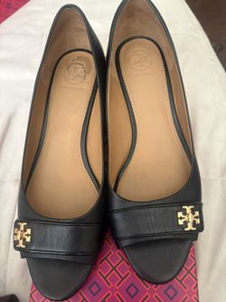 Tory Burch Black Kira Wedge