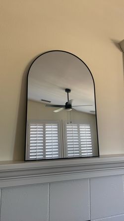 Arched Mirror Black Frame