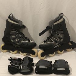 Roller blades (mens) & pads 