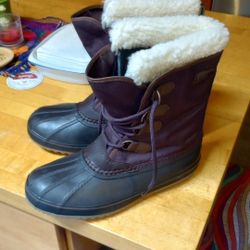 Sorel 1964 PAC Nylon Snow Boots Brown 10.5 New (fits Like 10)