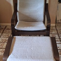 IKEA Chair and Ottoman 