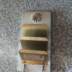 Vintage Mail Organizer Hanging Shelf 