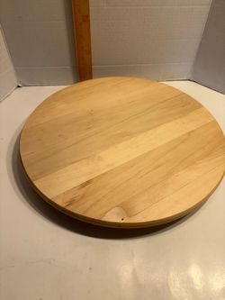Ikea Wooden Lazy Susan Solid Wood Birch 15"  Snudda 900.744.83
