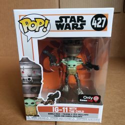 Funko Pop! Star Wars The Mandalorian IG-11 With Child #427 Gamestop Exc. New