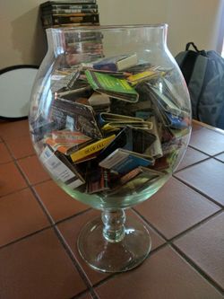 Vintage 14" Tall Champagne Glass with Match Collection