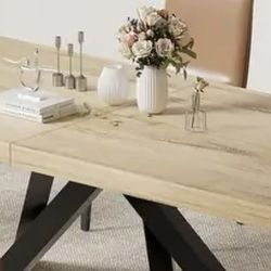 Modern Expandable Dining Table + 6 Velvet Chairs – Like New!