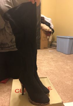 Brand new cheetah print boots and wedges! Never worn size 7/12