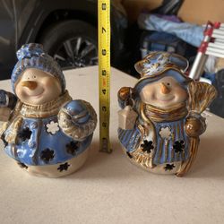Snowmen Votive Candle Holders 