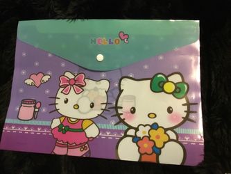Hello Kitty Plastic Document Envelope Folder organizer new