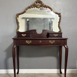 Antique Cherry Wood Vanity